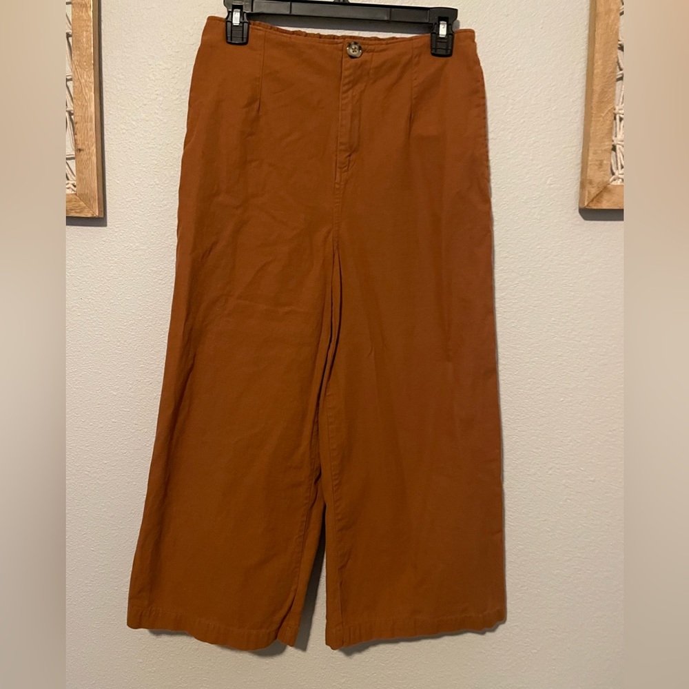 Orange Flare Corduroy Pants
